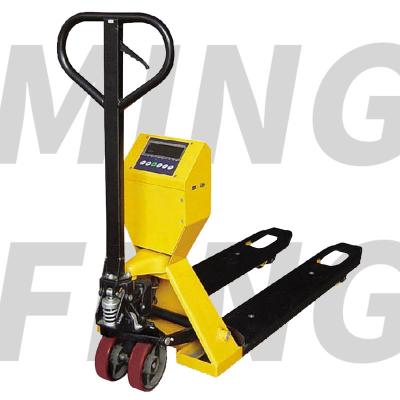 China mingfeng mobile hand pallet truck with weigh scale 2 ton 2.5 ton 1-10T for sale