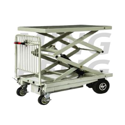 China industrial mingfeng warehouse muti-function trolley full automatic lift flatbed utility cart for sale