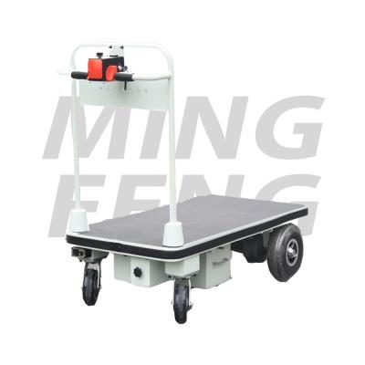 China Muti-function mingfeng four wheels 500kg electric flat car trolley outdoor platform cart for sale