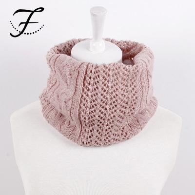 China FIONA Hot Sale Women Girl Student Winter Custom Acrylic Warm Leisure Snood Soft Wear Warm Scarf for sale