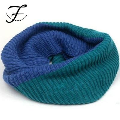 China FIONA Hot Sale Korean Fashion Soft Custom Made Acrylic Winter Splicing Warm Scarf Two Color for sale