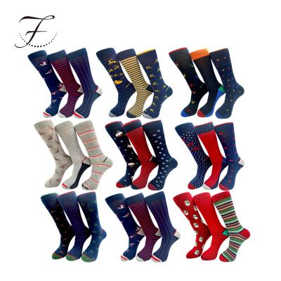 China Fiona Hot Selling Custom Design QUICK DRY Make Your Own Male Festival Socks Cotton Polyester Spandex Herre Gift Men Christmas Socks for sale