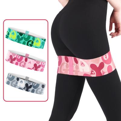 China High Elasticity Fitness Resistance Three Levels Custom Color Fabric Elastic Hip Band for sale