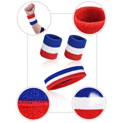 China Custom Logo Terry Cotton Headband Men Woman Athletic Sports Headband for sale