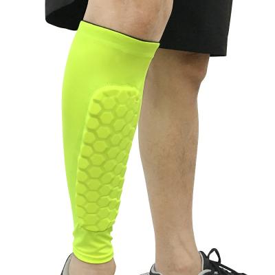 China Supply Sport Protection In-stock Item Sports Running Leg Brace Honeycomb Calf Support Sleeve For Basketball for sale