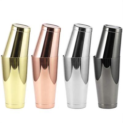 China Multicolor Cocktail Shaker Stainless Steel Cocktail Boston Shaker 500/700Ml Bar Cocktail Shaker for sale