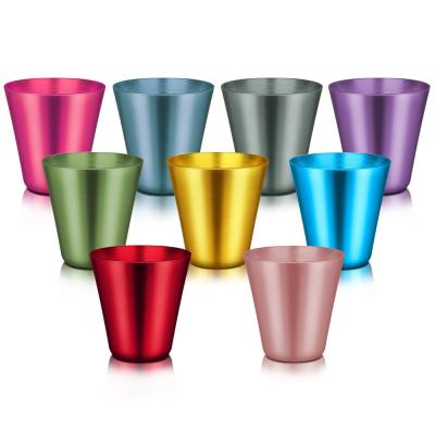 China Sinowin Viable New Arrival Mini Beer Colorful Anodized Mugs Cheap Reusable Aluminum Cup Small for sale