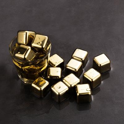 China Sustainable Stainless Steel Ice Pellets Frozen Metal Ice Cube Reusable Ice Cubes for sale