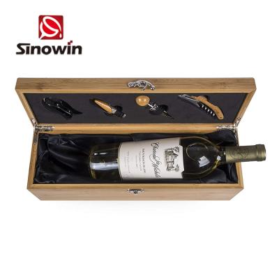 China Barware 750ml Wholesale Gift Bamboo Wine Box Viable Luxury Wine Box Bamboo Box for sale