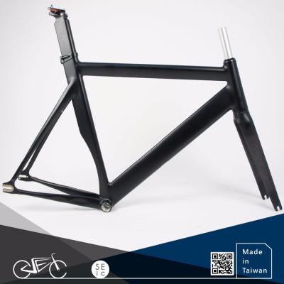 China Alloy-Carbon Alloy Fixie Frame Carbon Fork Racing Bicycle Track Bike Fixed Gear for sale