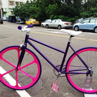 China Hi-ten Steel Taiwan Made Colorful Women Fixed Gear Bike In Bicycle for sale