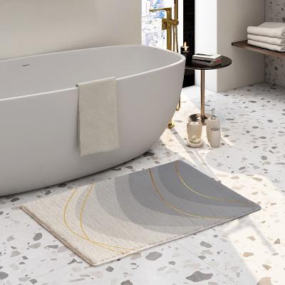 China Washable Stylish Non Slip Quick Drying Bathroom Mat , Anti Slip Bathroom Absorbent Bath Mat Super Absorbent for sale