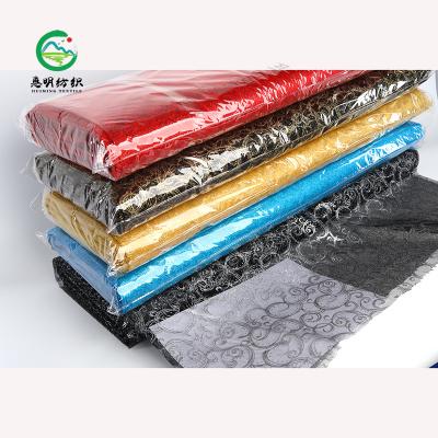 China 2022 New Hot Sale Anti-Static Cloth Halloween Decorative Orgazan Mesh Spiral Glitter Tulle Fabric for sale