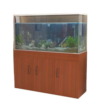 China Customized Viable Large Transparent Wall Mounted Fish Tank With Lamp Fish Tank Glass Aquarium Decoration for sale