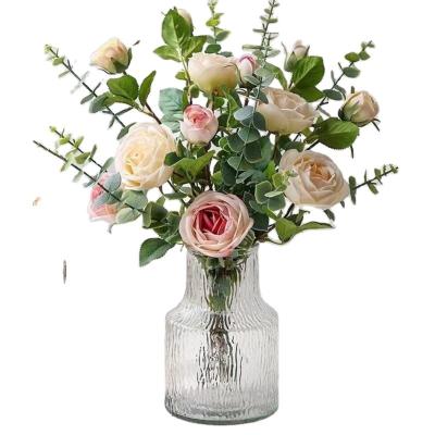 China Mini Clear Glass Stocked Vase for Flowers, Single Flower Vase, for Weddings Home Decoration for sale