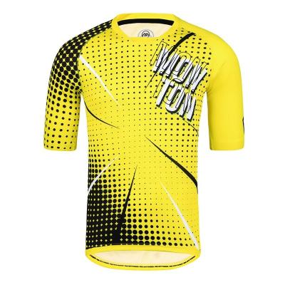 China Custiom OEM Service Bicycle Mens Antibacterial Mountain Cycling Shirt Custom Jersey for sale