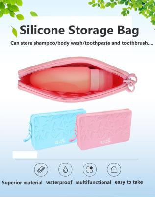 Cina Borsa cosmetica di stoccaggio del cambiamento del silicone di colore solido di modo della borsa di stoccaggio del silicone del quadrato del coniglio del silicone in vendita