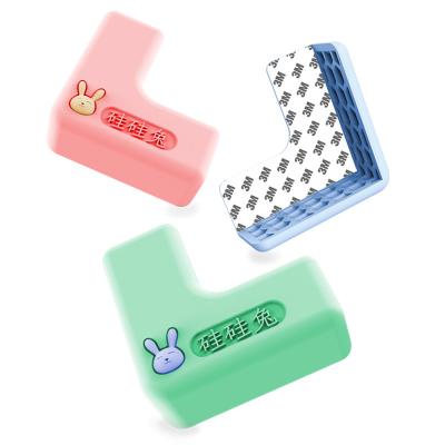 China L-Shaped Silicone Rabbit Children'S Silicone Corner Protector Baby Anti-Collision Table Edge Non-Toxic Corner Protector for sale