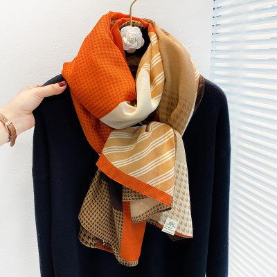 China As Shown Women's Scarves All-match Spring Silk Autumn And Winter Plus Long Thin Fashion Scarf Shawls for sale