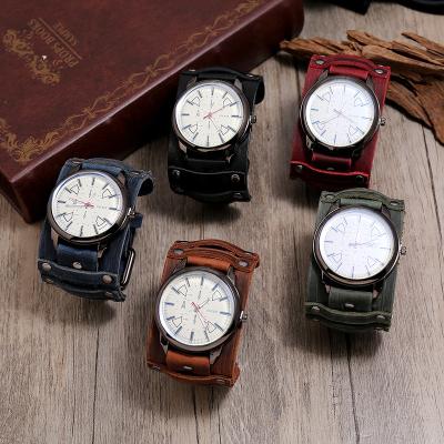 China Mannen Liefhebbers Punk Gift Nieuwe Sport Heren Band Quartz Fashion Clock Clocks Mannelijke Klokken DIVER Lederen Clock for sale