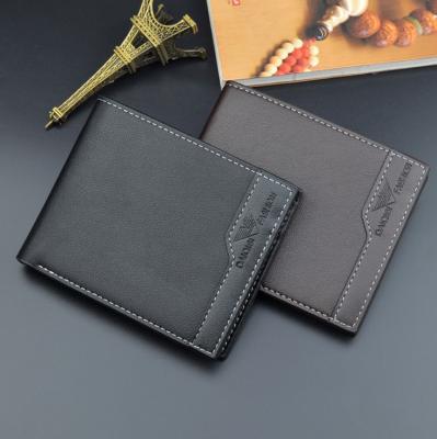 China New Multi-Card Leisure Short Wallet Waterproof Men's Wallet Supply Wholesale PU Leather Wallets For Men for sale