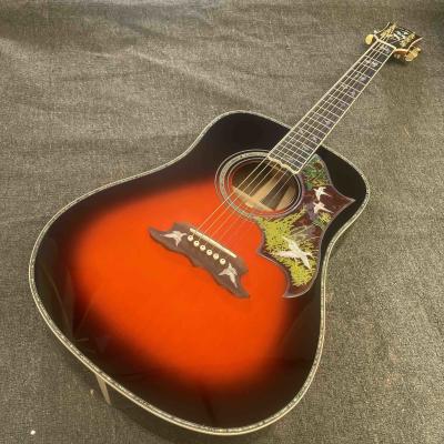 China Custom Dreadnought 41 Inch Dove style acoustic guitar abalone binding for sale