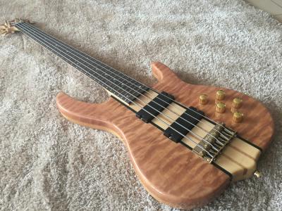 China Custom bass guitar Ken smith bass 5 string Neck through body Golden hardwares Wilkson bridges original Dot inlay and act for sale