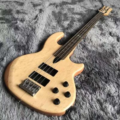 China Custom Grand WA Style 4 Strings Electric Guitar Bass in Natural Color for sale