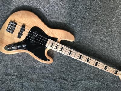 China Custom 4 strings fanned fret electric bass ash body maple neck 33-35' passive pick up for sale