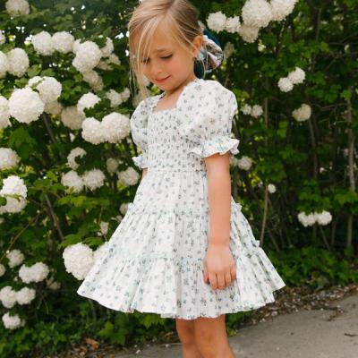 China 2022 breathable new summer floral dress for girls flower breath sleeveless french style dresses for kids kids mix dresses for girls for sale