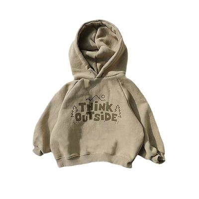 China 2022 Anti-Shrink Kids Hoodies Fashion Boys Sweatshirts Letter Printed Girls Boys Outfit Hoodies Clothes Tops for sale