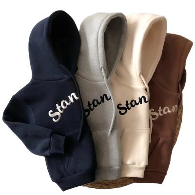 China 2021 breathable kids hoodies fashion boys sweatshirts letter embroidery girls outfits boys hoody clothes for sale