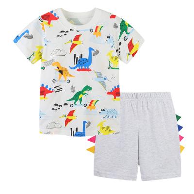 China 2022 Eco-Friendly Style Casual European American Kids Set Summer T-shirt Boys Kids Clothing for sale