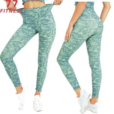 China Breathable European And American Style Tie Dye Sports Pants Outdoor Running Yoga Fitness Pants Fashions Camouflage Gaiters for sale