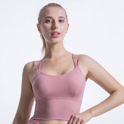 China Breathable Fitness Push Up Impact Celana Dalam Spandex Sports Bra Set Yoga Sports Deportre Women Spandex Padded Invisible Free Strap Sutia for sale