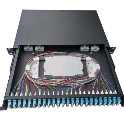 China 24 Port LC Fiber Optic Patch Panel Designed for Wall Mounting in Outdoor Settings for sale