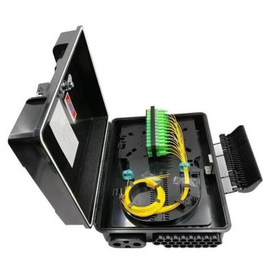 China Mini PLC Splitter Fiber Distribution Box 32/48 Core ABS NAP IP68 2PCS 1X16 or 48 Adaptor for sale