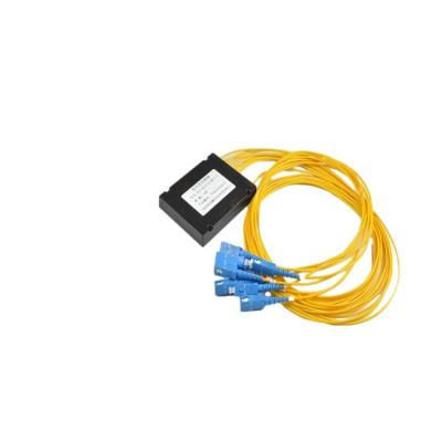 China 4G Network ABS Plastic Box Type Fiber Optic PLC Splitter With SC/APC LC/APC Connector For PON FTTX And CATV for sale