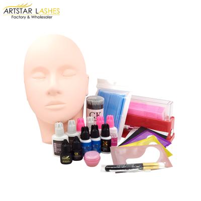 China Wholesale Eyelash Extension Makeup Practice Lashes With Mannequin Head For Eyelash Extension Practice Lashes for sale