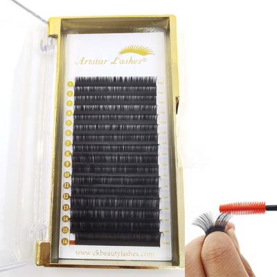 China Volume 0.07Mm Easy Lash Trays Private Label Lash Extensions Lash Extensions Rapid Blooming Feather Fans 0.05 25Mm for sale