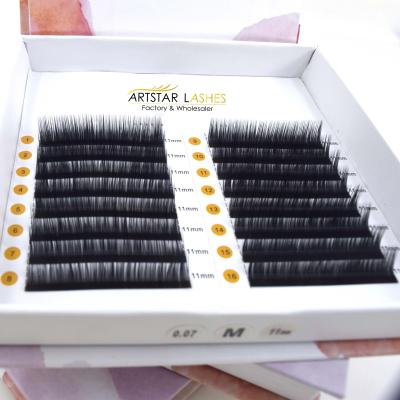 China Mink Easy Fan Lash Extension Natural Long Fanning Volume Eyelash Extensions for sale