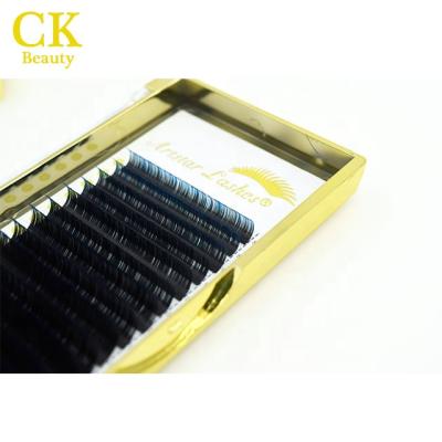 China 0.10 Thickness Natural Two Tone Lash Extension, Academy Two Tone Lashes, Korean Silk Volume Eyelash Supply Beauty Extension for sale