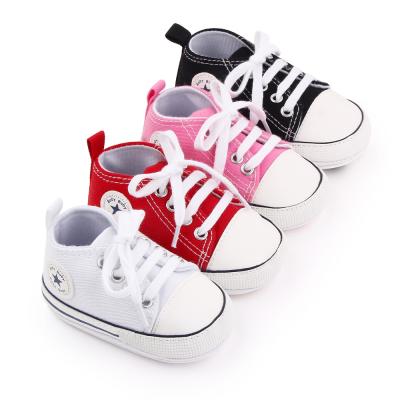 China Wholesale Anti-odor Baby Canvas All-match Baby Shoes Toddler Casual Lace-Up Shoes for sale