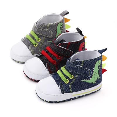 China High Quality Anti-odor Canvas Newborn Soft Sole Flat Baby Shoes for Boys and Girls for sale