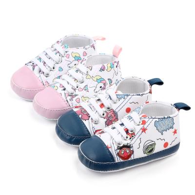 China High Quality Anti-odor Canvas Shoes Pattern Design Soft Sole Baby Kids Shoes Prewalk for sale