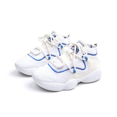 China Fashion High Top Design Sneakers Children Basketball Kids Shoes Dad High Top Shoes for sale