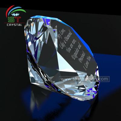 China Europe Hot Sale Wedding Gifts Diamond Crystal Paperweight for sale