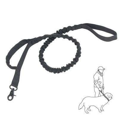 China Viable Custom Tactical Dog Training Bungee Leash With Control Handle Quick Release Soft Nylon Leads Rope for sale