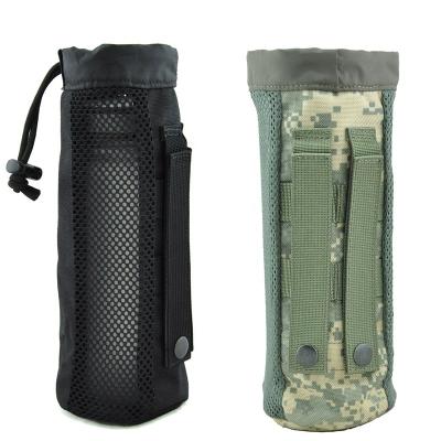 China Travel Lightweight Tactical Nylon Waterproof Drawstring Holder 1000D Bag Pouch Water Bottle MOLLE Drinking Kettle Carrier for sale