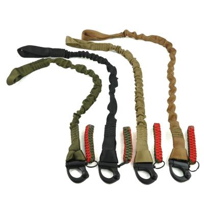 China Safety Nylon Tactical Internal Elastic Sling Bungee Webbing Retention Military Personal Lanyard for sale